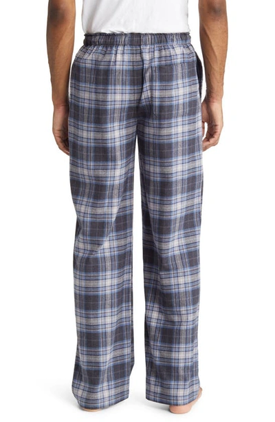 Shop Majestic Homecoming Plaid Cotton Flannel Pajama Pants In Grey/ Blue