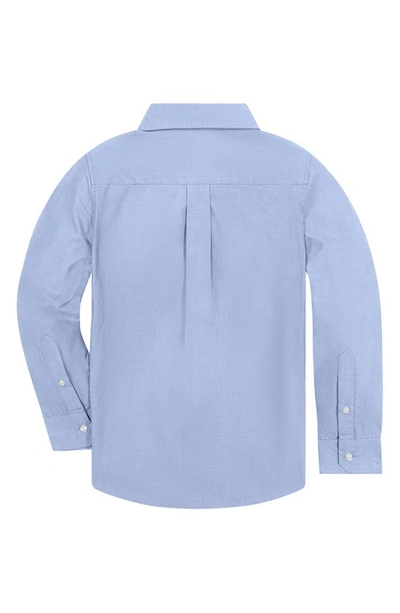 Andy & Evan Boy's Cotton Button-down Shirt In Medium Blue