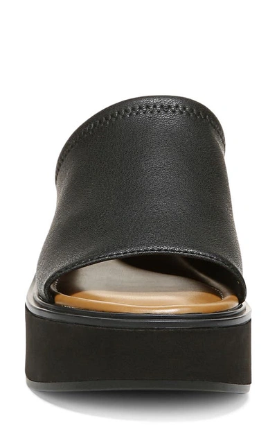 Shop Naturalizer Cassie Platform Slide Sandal In Black Synthetic