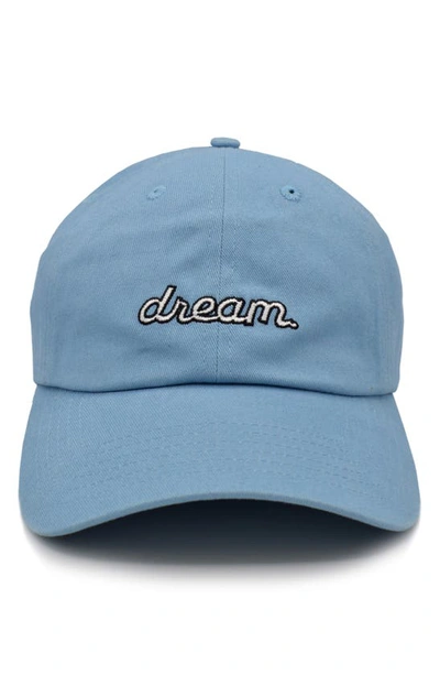 Shop A Life Well Dressed Dream Statement Baseball Cap In Sky/ White