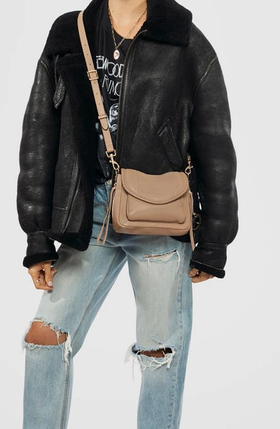Shop Aimee Kestenberg Mini All For Love Convertible Leather Crossbody Bag In Oat