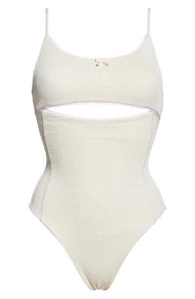Shop Frankies Bikinis Julianne Thermal One-piece Swimsuit In Smitten