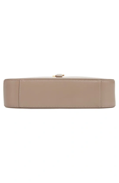 Saint Laurent Le 5 A 7 Ysl Shoulder Bag In Smooth Leather In Greyish Brown
