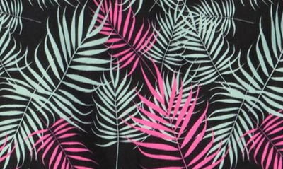 Shop Burnside Weekend Tropical Print Shorts In Black