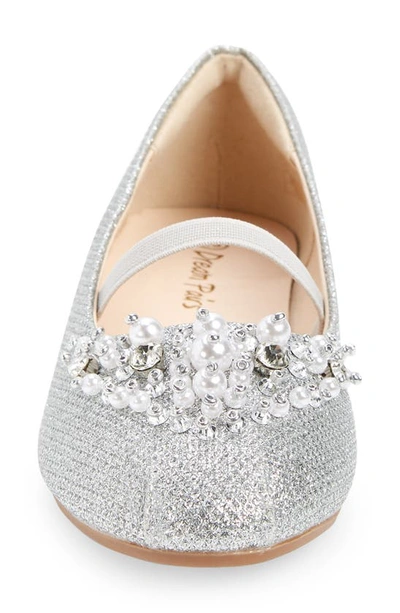 Shop Dream Pairs Kids' Glitter Mary Jane In Silver