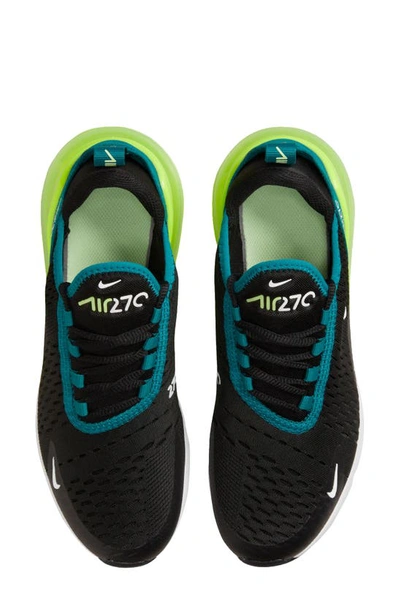 Shop Nike Kids' Air Max 270 Sneaker In Black/ White/ Bright Spruce