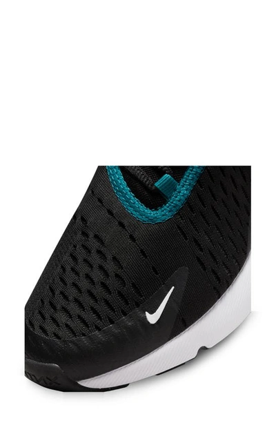 Shop Nike Kids' Air Max 270 Sneaker In Black/ White/ Bright Spruce