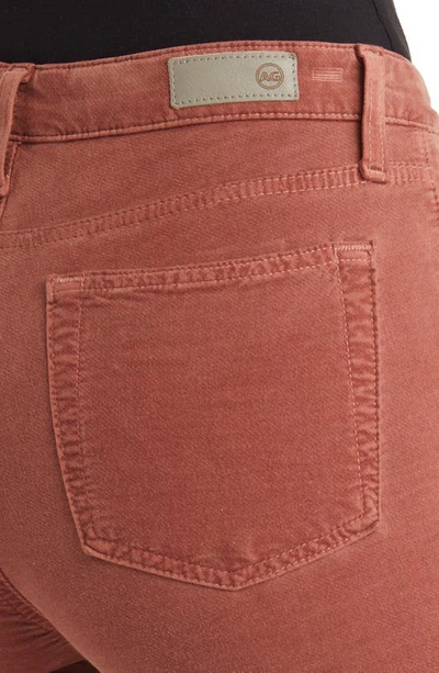 Ag Mari High Waist Slim Ankle Straight Leg Jeans In Dusty Blush