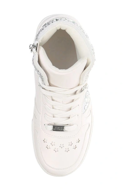 Shop Vince Camuto Kids' High Top Court Sneaker In White