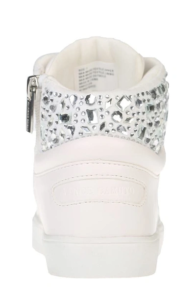 Shop Vince Camuto Kids' High Top Court Sneaker In White