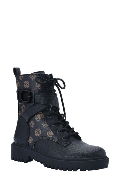 Guess Orana Combat Boot In Brown