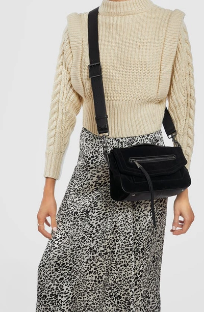 Shop Aimee Kestenberg Bandit Crossbody Bag In Black Suede
