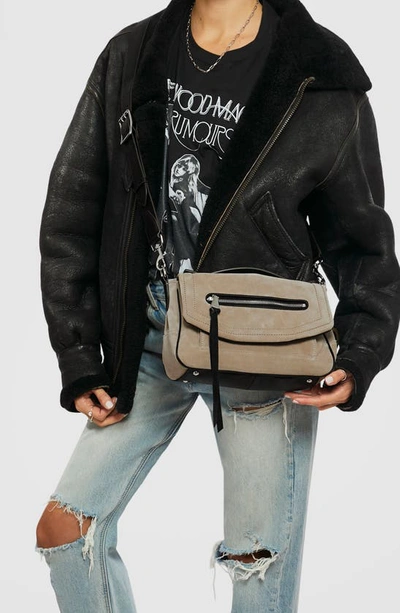 Shop Aimee Kestenberg Bandit Crossbody Bag In Oat Suede