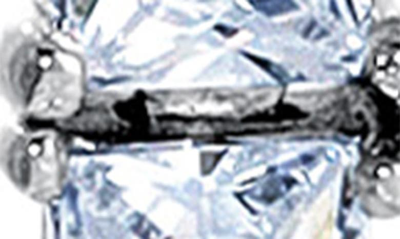 Crislu Cubic Zirconia Linear Drop Earrings In Platinum