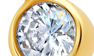 Crislu Graduated Bezel Ear Crawlers In Gold