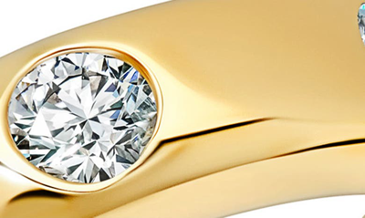 Crislu Flush Set Spaced Cubic Zirconia Eternity Ring In Gold