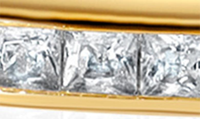 Crislu Princess Cut Cubic Zirconia Channel Cuff Bracelet In Gold