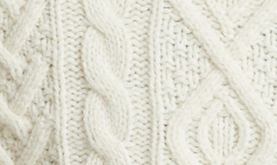 Shop Polo Ralph Lauren Cable Knit Wool & Cashmere Crewneck Sweater In Andover Cream