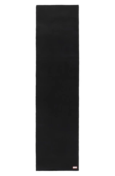 Shop Hunter Play Essential Recycled Polyester Blend Scarf In Black