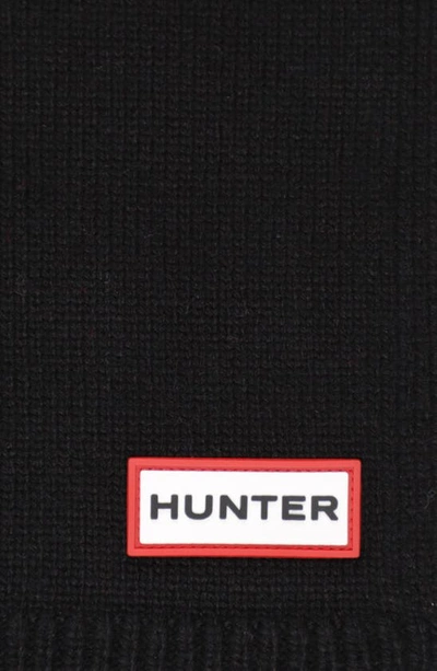 Shop Hunter Play Essential Recycled Polyester Blend Scarf In Black