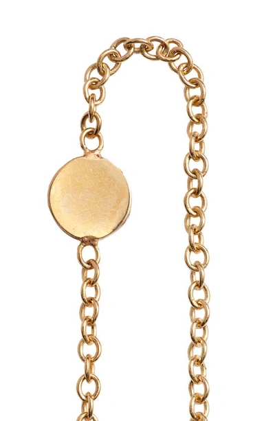 Shop Zoë Chicco Itty Bitty Disc Threader Earrings In Gold