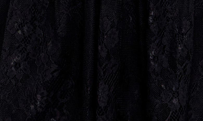 Endless Rose Mixed Lace Long Sleeve Cocktail Dress In Black