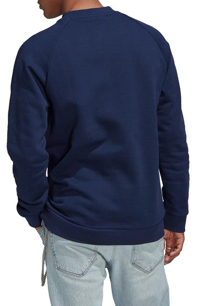 Shop Adidas Originals Adicolor Classics Trefoil Crewneck Sweatshirt In Night Indigo