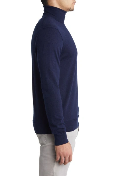 Shop Polo Ralph Lauren Merino Wool Turtleneck Sweater In Hunter Navy