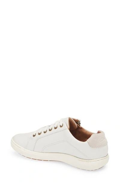 Clarks Nalle Sneaker In White Leather