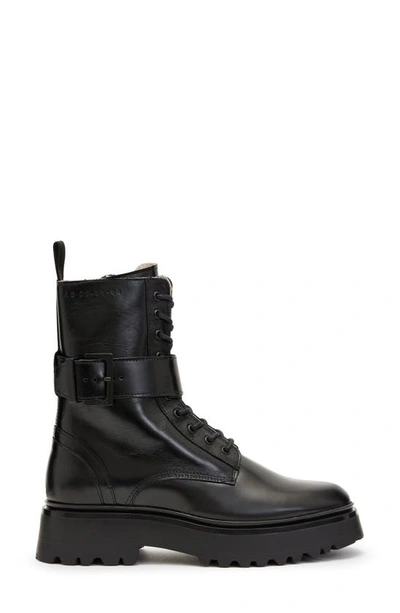 Shop Allsaints Onyx Combat Boot In Black