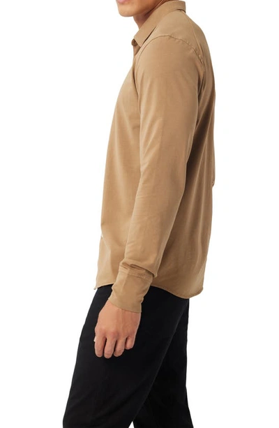 Shop Good Man Brand Flex Pro Lite On-point Button-up Shirt In Brown