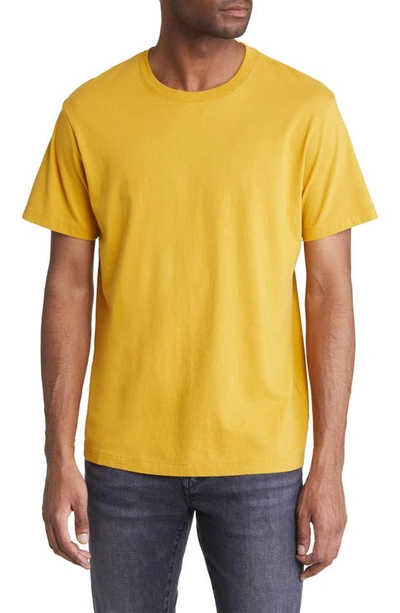 Shop Frame Logo Cotton T-shirt In Deep Yellow