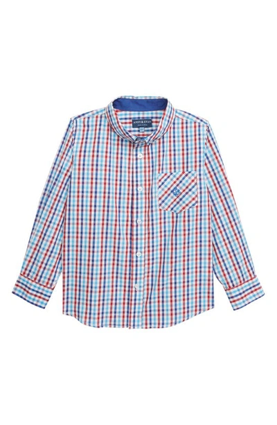 Shop Andy & Evan Pastel Check Sport Shirt In Red