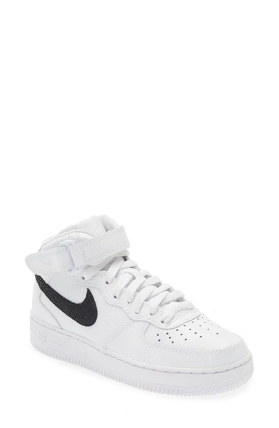 Nike Air Force 1 '07 Mid Top Platform Sneaker In White & Black | ModeSens