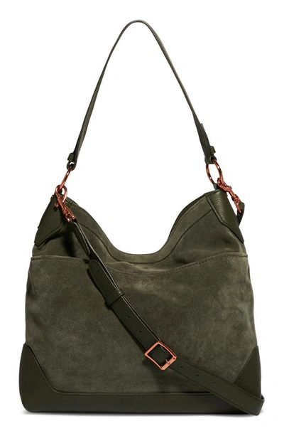 Shop Aimee Kestenberg Bandit Convertible Hobo Bag In Forest Suede