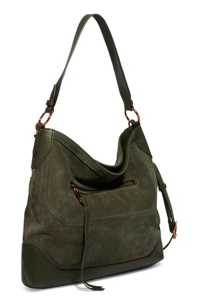 Shop Aimee Kestenberg Bandit Convertible Hobo Bag In Forest Suede