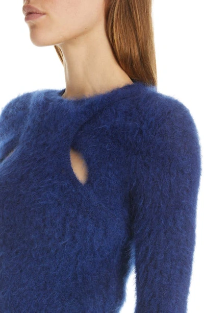 Shop Isabel Marant Alford Cutout Detail Sweater In Electric Blue