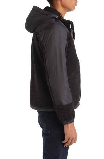Shop K-way Le Vrai 3.0 Neige Orsetto Fleece Jacket In Black Pure-black