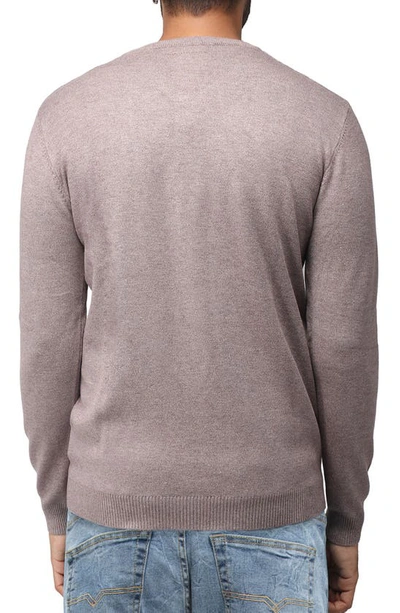 X-ray V-neck Rib Knit Sweater In Concrete