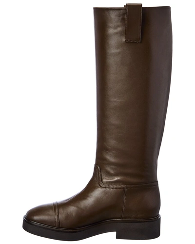 Shop Stuart Weitzman Henley Leather Knee-high Boot In Brown