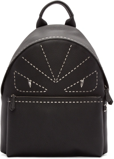 Fendi Bag Bugs Selleria Roman Leather Backpack In Black