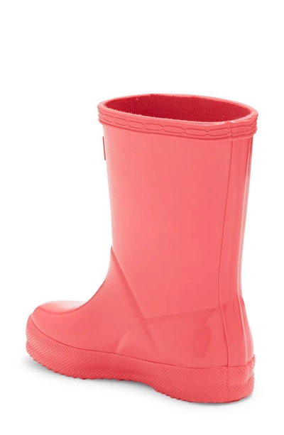 Shop Hunter 'first Gloss' Rain Boot In Rowan Pink