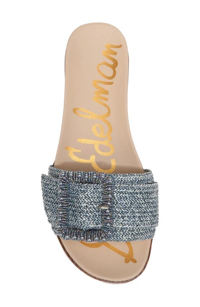 Shop Sam Edelman Ariane Beaded Slip-on Sandal In Washed New Blue