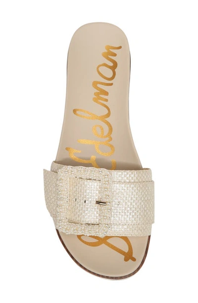 Shop Sam Edelman Ariane Beaded Slip-on Sandal In Platinum