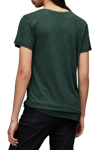 Shop Allsaints Emelyn Shimmer T-shirt In Ivy Green