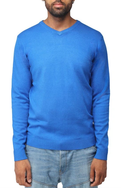 Shop X-ray Xray V-neck Rib Knit Sweater In Royal Blue