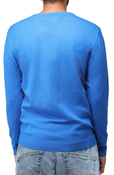 X-ray V-neck Rib Knit Sweater In Royal Blue