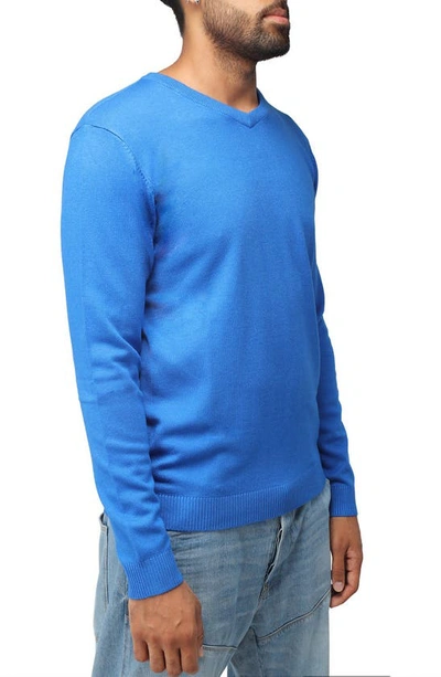 Shop X-ray Xray V-neck Rib Knit Sweater In Royal Blue