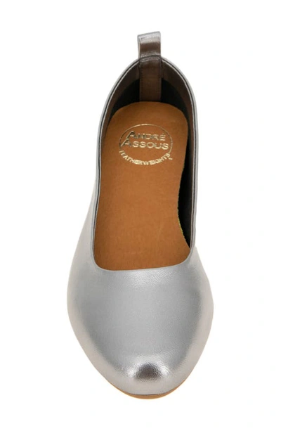 Andre Assous Nieve Featherweight Demi Wedge Flat In Pewter