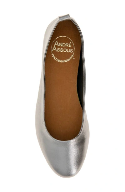 Andre Assous Nieve Featherweight Demi Wedge Flat In Pewter